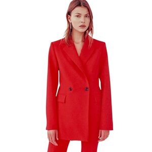 NWT ROBERT RODRIGUEZ EVA RED DOUBLE BREASTED BLAZER JACKET SIZE 4